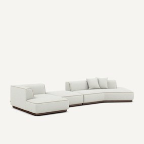 Open hoekbank links XL keperstof, JACOPO