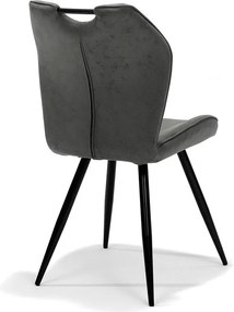 Eetkamerstoel - Cobra - lederlook Soft antraciet