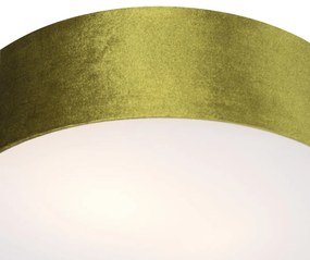Stoffen Moderne plafondlamp groen 40 cm met gouden binnenkant - Drum Modern E27 cilinder / rond Binnenverlichting Lamp