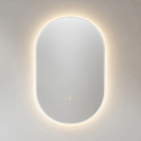 Mondiaz Glow ovale spiegel 45x90cm met verlichting talc