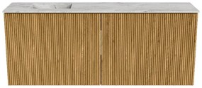 Mondiaz Joya DLux 100cm toiletmeubel oak met wastafel faye links zonder kraangat glace