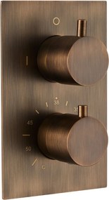 Saniclear Antique inbouw regendouche met 30cm hoofddouche, wandarm en 2 standen handdouche verouderd messing