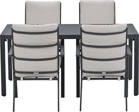 Garden Impressions Senja tuinset 5-delig desert sand - Kasper tuintafel 160x90 cm