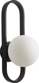 WANDLAMP APP1755-1W BLACK WHITE