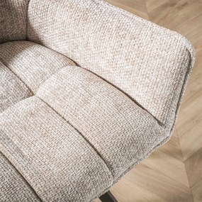 Draaibare Eetkamerstoel Met Pocketvering Zandkleur