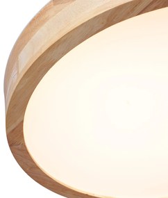 Scandinavische plafondlamp hout 40cm incl. LED dimbaar - PeckerScandinavisch Scandinavisch rond Binnenverlichting Lamp
