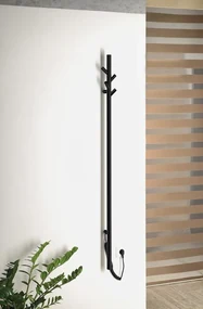 Sapho Pasador elektrische verticale radiator mat zwart 150cm 30Watt