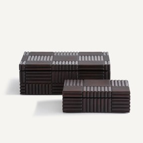 Set van 2 dozen van massief mangohout, Rimba