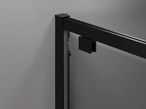 Mexen Exo draaibare douchecabine 90 x 90 cm, transparant, zwart - 8181-090-090-70-00