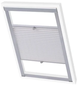 vidaXL Rolgordijn geplooid wit M04/304
