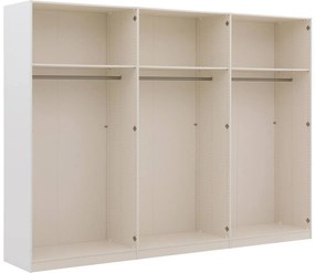 Goossens Kledingkast Easy Storage Ddk, Kledingkast 304 cm breed, 220 cm hoog, 6x spiegel draaideur