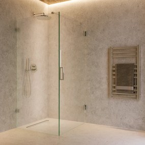 Saniclear Talpa profielloze douchecabine 80x90cm met 90cm deur chroom