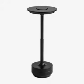 Draadloze Led-tafellamp Van Aluminium Rivkin Zwart - Sklum