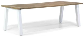 Dining Tuintafel rechthoekig 240 x 100 cm Teak Wit Glasgow