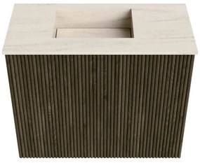 Mondiaz Joya DLux 50cm toiletmeubel shadow met wastafel faye links zonder kraangat meli
