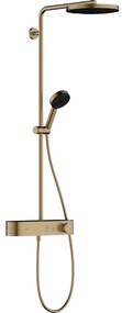 Hansgrohe Pulsify S Regendoucheset - thermostatisch - 26cm hoofddouche - ronde 3 standen handdouche - brushed bronze 24220140