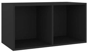 vidaXL Opbergbox voor LP's 71x34x36 cm bewerkt hout zwart