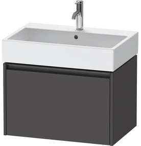 Duravit Ketho 2 wastafelonderbouwkast met 1 lade 68.4x46x44cm met greep antraciet grafiet mat K25076049490000