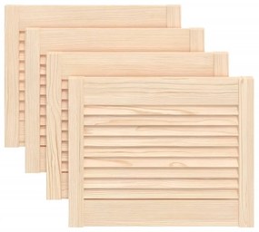 vidaXL Louvredeuren 4 st 39,5x49,4 cm massief grenenhout