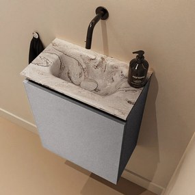 Mondiaz Ture DLux toiletmeubel 40cm plata met wastafel glace midden zonder kraangat