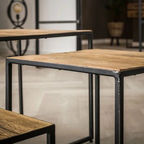 Set Van 4 Vierkante Salontafels - 50 X 50cm.