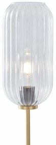 Art Deco vloerlamp messing met helder glas - Rid Art Deco E27 Binnenverlichting Lamp