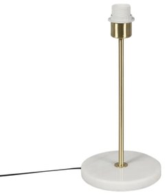 Klassieke tafellamp messing met marmeren voet - Kaso Klassiek / Antiek, Retro rond Binnenverlichting Lamp
