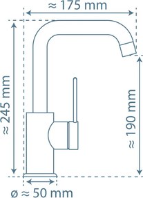 Schutte Los angeles wastafelkraan met draaibare uitloop zwart mat