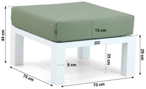 Hoek loungeset 5 personen Aluminium Wit  Lifestyle Garden Furniture Luca