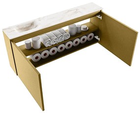 Mondiaz Ture DLux toiletmeubel 120cm oro met wastafel frappe links zonder kraangat