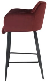 House of Rebels Barkruk - Beau - 65cm - Velvet - Bordeaux Rood - House of Rebels