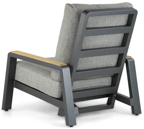 Stoel en Bank Loungeset 5 personen Aluminium/teak Grijs  Osmen Manly