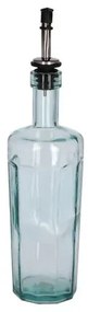 Olie- of azijnfles met facetten, gerecycled glas, 500 ml