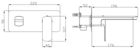 Sapho Mixona inbouw wastafelkraan chroom