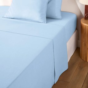 Effen plat laken in gewassen katoen, Scenario