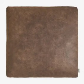 Vierkant Kussen 50x50 Cm Bekleed Bruna Bruin Koffie Suède - Sklum