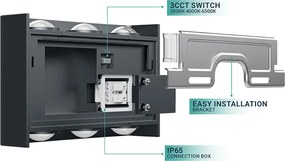 LED Wandlamp Brinton Victo - Antraciet 6W 16x10cm