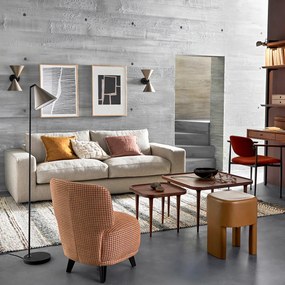 Salontafel in massief notenhout, klein model Magosia