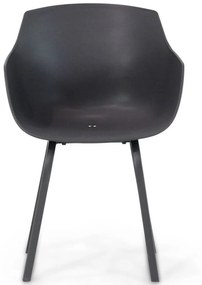 Tuinset Ronde Tuintafel 4 personen 125 cm Kunststof Grijs  Lifestyle Garden Furniture Salina/Livorno