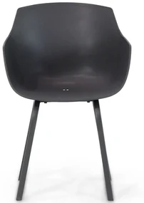 Tuinset Ronde Tuintafel 4 personen 125 cm Kunststof Grijs  Lifestyle Garden Furniture Salina/Livorno
