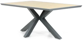 Tuinset 4 personen 181 cm Aluminium/textileen Grijs Lifestyle Garden Furniture Fiora/Palermo