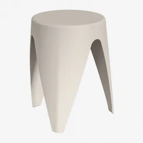 Ronde Bijzettafel Ø40 Cm In Polypropyleen Siurana Tapioca Beige - Sklum