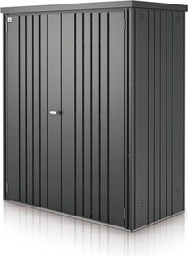 Biohort metalen tuinkast 155x83 cm. met bodemprofiel - Donkergrijs Metallic