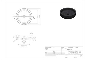 Forzalaqua Verona waskom 40cm carrara gepolijst