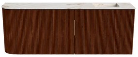 Mondiaz Joya DLux 110cm toiletmeubel ronding links ruby met wastafel faye rechts zonder kraangat frappe