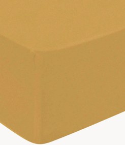 Katoenensatijnen hoeslaken Uni voor boxspring