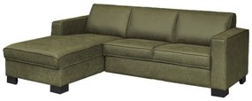 Loungebank - Shuffle - links - leer Dalton groen 14