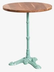 Azteca Ronde Barkruk Van Acaciahout Ø60 Cm & Acaciahout - Paradijseiland Groen - Sklum