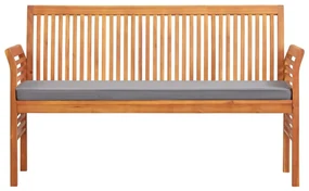 vidaXL Tuinbank 3-zits met kussen 150 cm massief acaciahout
