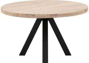 Goossens Eettafel Blade, Strak blad rond 110 x 110 cm 6 cm dik